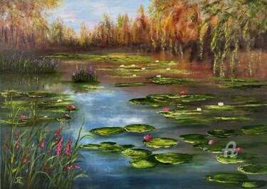 Painting titled "A Haven of Tranquil…" by Tanja Frost, Original Artwork, Oil