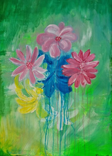Malerei mit dem Titel "Frühlingserwachen" von Tanlenzt, Original-Kunstwerk, Acryl