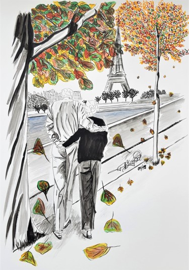 Zeichnungen mit dem Titel "autumn #artistsuppo…" von Tanja Niegsch, Original-Kunstwerk, Gouache