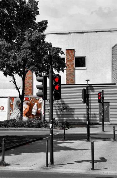 Fotografie mit dem Titel "traffic lights red" von Tanja Niegsch, Original-Kunstwerk, Digitale Fotografie