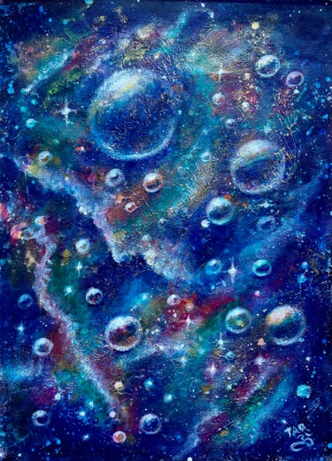 Pintura titulada "Galaxy 2" por Tanja Olsson, Obra de arte original, Acrílico
