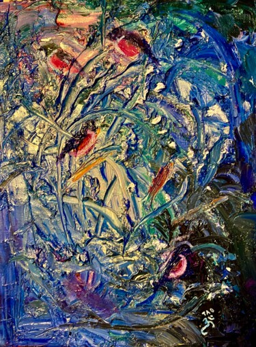 Картина под названием "Vintner come" - Tanja Olsson, Подлинное произведение искусства, Масло Установлен на Деревянная рама д…