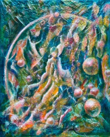Картина под названием "Forest row" - Tanja Olsson, Подлинное произведение искусства, Акрил Установлен на Деревянная рама для…