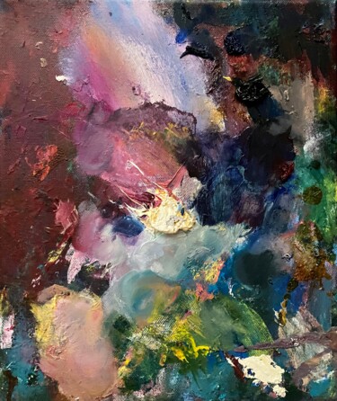 Картина под названием "Abstract 10" - Tanja Olsson, Подлинное произведение искусства, Масло Установлен на Деревянная рама дл…