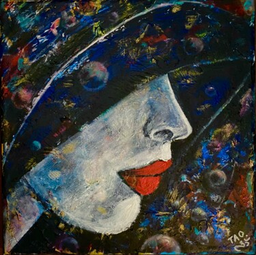 Картина под названием "Abstract 10a" - Tanja Olsson, Подлинное произведение искусства, Акрил Установлен на Деревянная рама д…