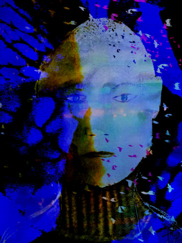 Digitale Kunst getiteld "Blue as a Boy can be" door Tanja Ten Wolde, Origineel Kunstwerk, Digitaal Schilderwerk