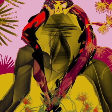 Digitale Kunst getiteld "Madame Butterfly" door Tanja Ten Wolde, Origineel Kunstwerk, Digitaal Schilderwerk