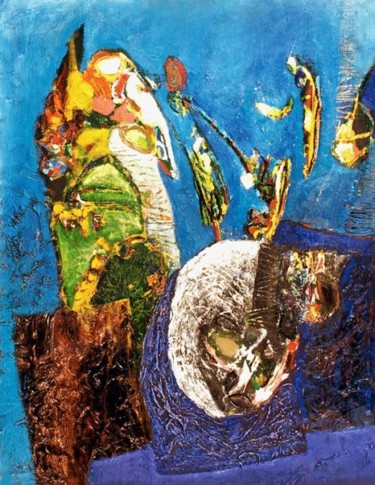 Painting titled ". The Blue Tango" by Tanja Djokic, Original Artwork