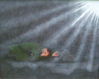 绘画 标题为“REV 6:15-17” 由Ed Moralez, 原创艺术品, 油