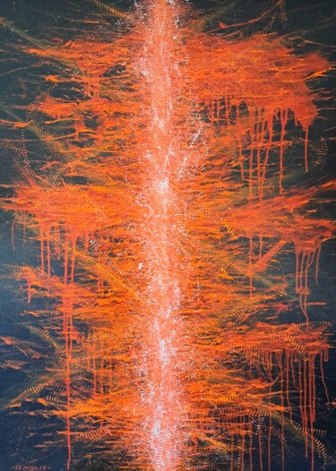 Malerei mit dem Titel "DUNAMIS" von Ed Moralez, Original-Kunstwerk, Öl