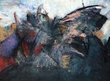 Peinture intitulée "tempête" par Virginia Tansu, Œuvre d'art originale, Huile