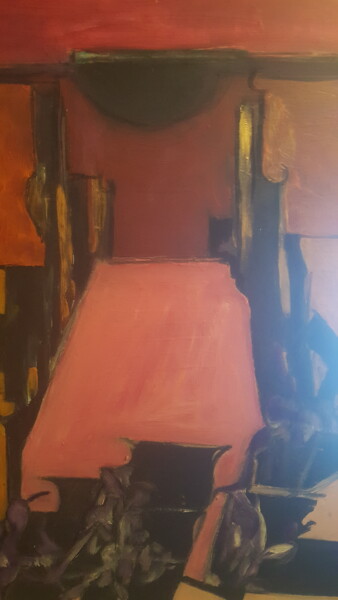 Pittura intitolato "Le ponton rose" da Virginia Tansu, Opera d'arte originale, Acrilico