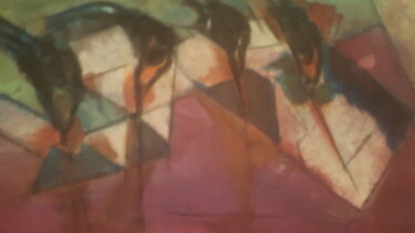 Peinture intitulée "les plongeurs" par Virginia Tansu, Œuvre d'art originale, Acrylique Monté sur Châssis en bois