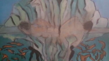 Malerei mit dem Titel "derive des continen…" von Virginia Tansu, Original-Kunstwerk, Acryl Auf Keilrahmen aus Holz montiert