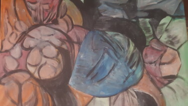 Pittura intitolato "ATOMES" da Virginia Tansu, Opera d'arte originale, Acrilico Montato su Telaio per barella in legno