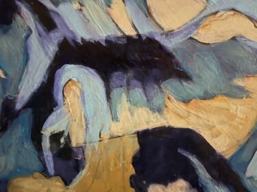 Peinture intitulée "les vagues" par Virginia Tansu, Œuvre d'art originale, Acrylique Monté sur Châssis en bois