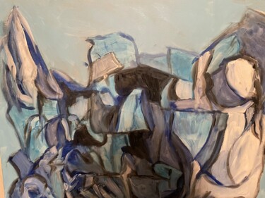 Картина под названием "storm" - Virginia Tansu, Подлинное произведение искусства, Акрил Установлен на Деревянная рама для но…