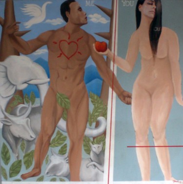 Painting titled "Adam and Eva" by Tanto Sutianto, Original Artwork