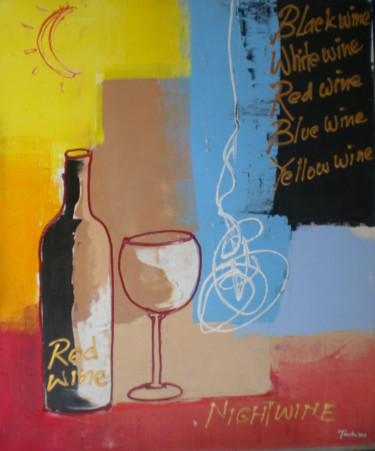 Painting titled "Red wine" by Tanto Sutianto, Original Artwork