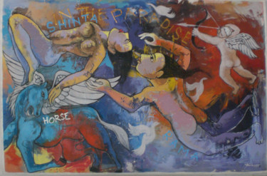 Painting titled "Rama and shinta" by Tanto Sutianto, Original Artwork