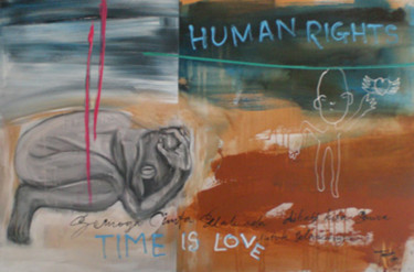 Painting titled "Human right 2" by Tanto Sutianto, Original Artwork