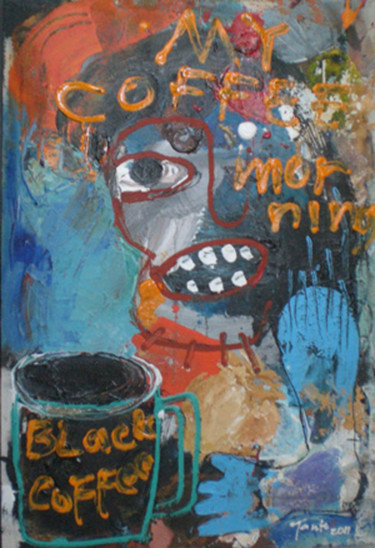 Painting titled "Black coffee" by Tanto Sutianto, Original Artwork