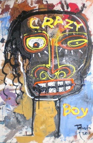 Painting titled "Crazy man" by Tanto Sutianto, Original Artwork