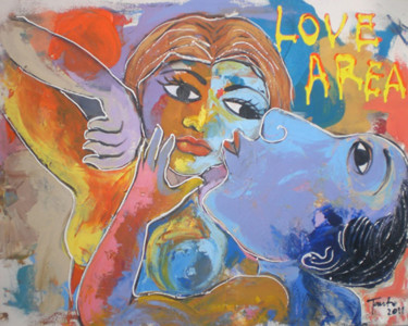 Painting titled "Love area" by Tanto Sutianto, Original Artwork