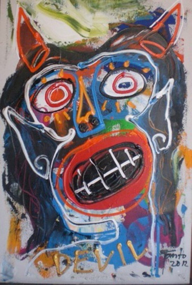 Painting titled "Devil" by Tanto Sutianto, Original Artwork