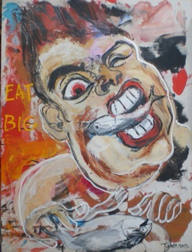 Painting titled "Big eat" by Tanto Sutianto, Original Artwork