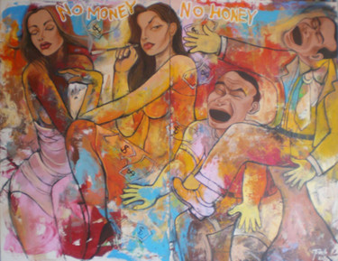 Painting titled "No money no honey" by Tanto Sutianto, Original Artwork