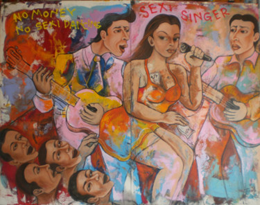 Painting titled "Singer sexi" by Tanto Sutianto, Original Artwork