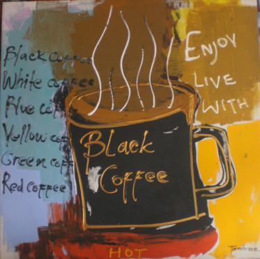 Painting titled "Black coffee" by Tanto Sutianto, Original Artwork
