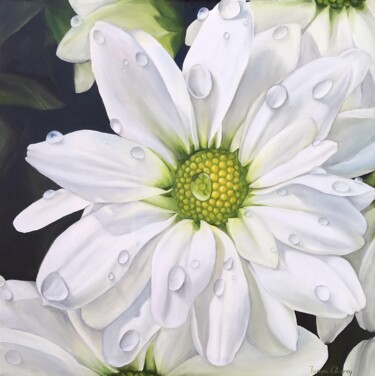 Peinture intitulée "Chamomile Chrysanth…" par Tanya Churey, Œuvre d'art originale, Huile