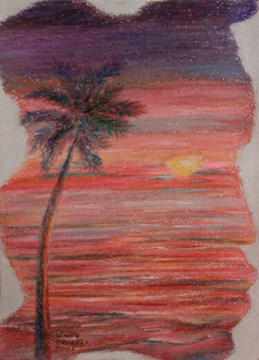 Drawing titled "Ocean Evening. left…" by Tanya Dolya, Original Artwork, Pastel