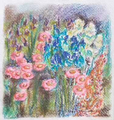 Pintura intitulada "Flowers of the Vydu…" por Tanya Dolya, Obras de arte originais, Pastel Montado em Outro painel rígido