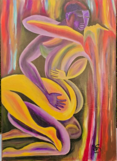 Ζωγραφική με τίτλο "Абстрактная живопись" από Tanya Dulac, Αυθεντικά έργα τέχνης, Λάδι