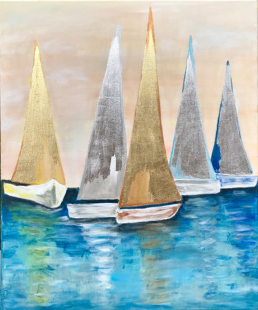 Peinture intitulée "Морской пейзаж" par Tanya Dulac, Œuvre d'art originale, Acrylique