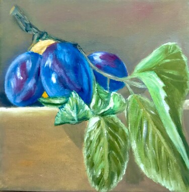 Malerei mit dem Titel "Fruit oil painting" von Tanya Dulac, Original-Kunstwerk, Öl