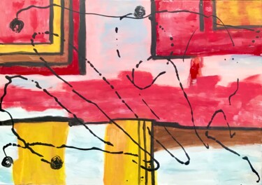 Pintura titulada "Розовая абстракция" por Tanya Dulac, Obra de arte original, Acrílico