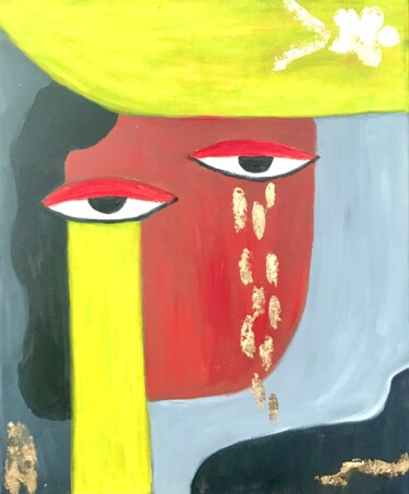 Peinture intitulée "Золотые слезы" par Tanya Dulac, Œuvre d'art originale, Acrylique