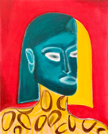Картина под названием "Портрет" - Tanya Dulac, Подлинное произведение искусства, Акрил