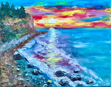 Pintura titulada "art seascape, sea m…" por Tanya Dulac, Obra de arte original, Oleo