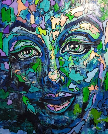 Peinture intitulée "Kaleidoscope of Des…" par Tanya Efe, Œuvre d'art originale, Acrylique