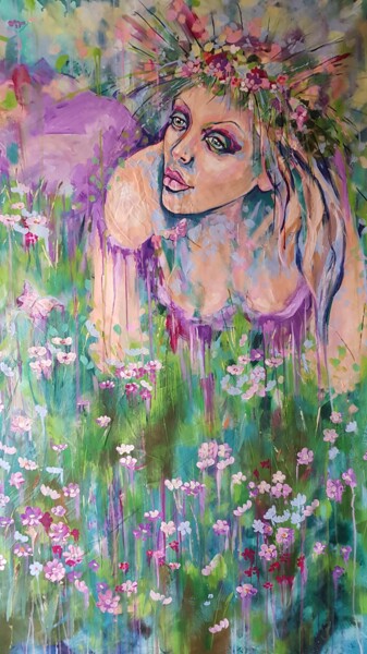 Painting titled "Bliss" by Tanya Efe, Original Artwork, Acrylic
