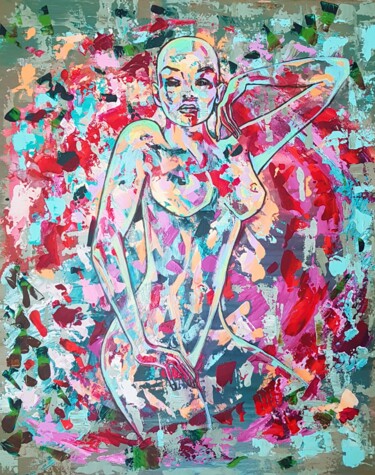 Картина под названием "My Angel" - Tanya Efe, Подлинное произведение искусства, Акрил Установлен на Деревянная рама для носи…