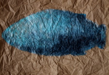 Картина под названием "Blue Fish" - Tanya Firn, Подлинное произведение искусства, Акрил