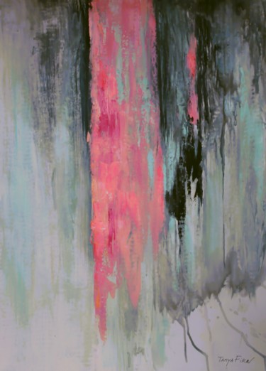 Peinture intitulée "Pink" par Tanya Firn, Œuvre d'art originale, Acrylique