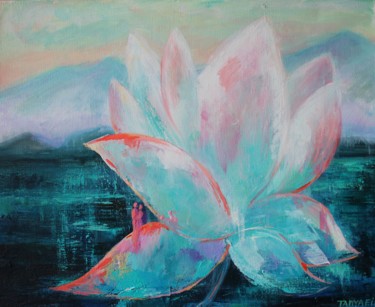 Painting titled "Spring Lotus" by Tanya Firn, Original Artwork, Acrylic