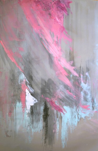 Painting titled "Pink 2" by Tanya Firn, Original Artwork, Acrylic